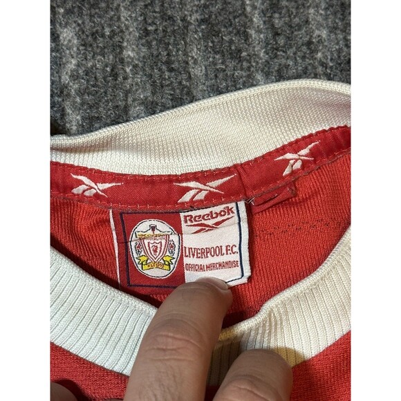 Vintage 1998 Reebook Liverpool Football Soccer Jersey Shirt 42”/44” - Picture 3 of 7